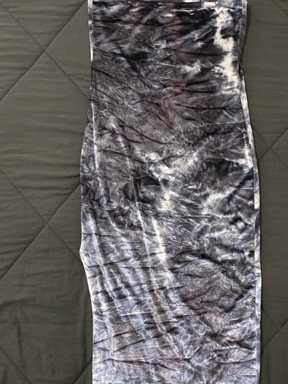 Derek Heart Black and White Tie-Dye Asymmetrical Dress - Picture 2 of 3